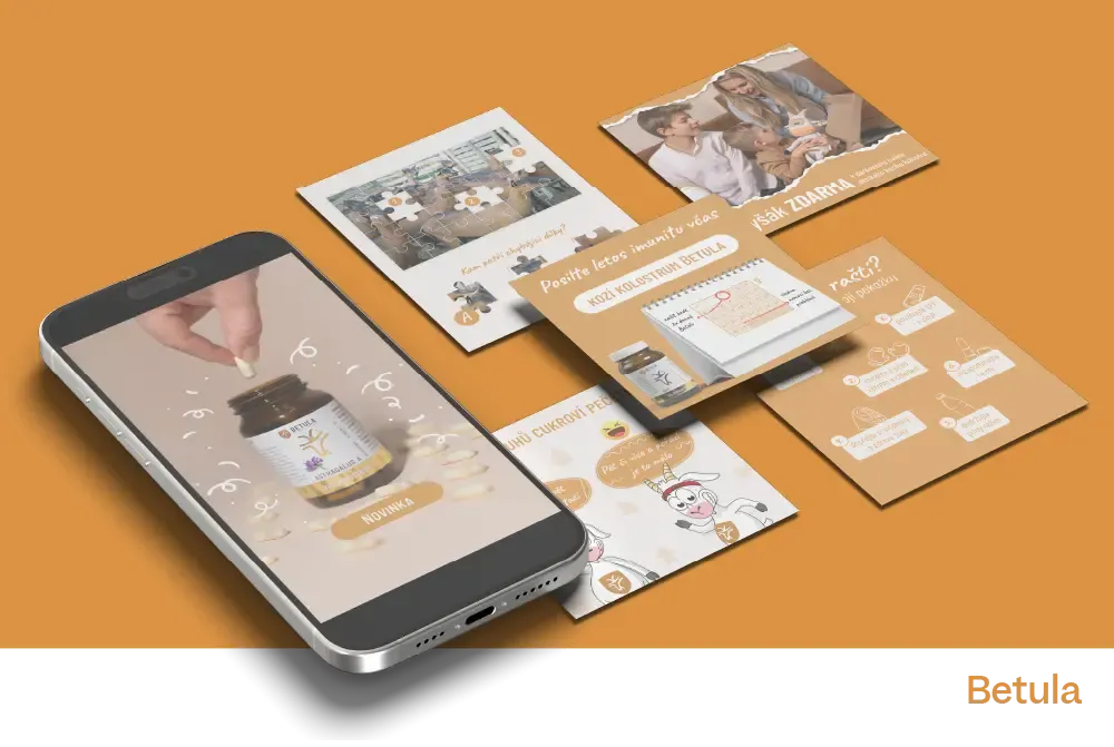 Reklamy do výkonnostních kampaní a posty na sociální sítě pro firmu Betula
